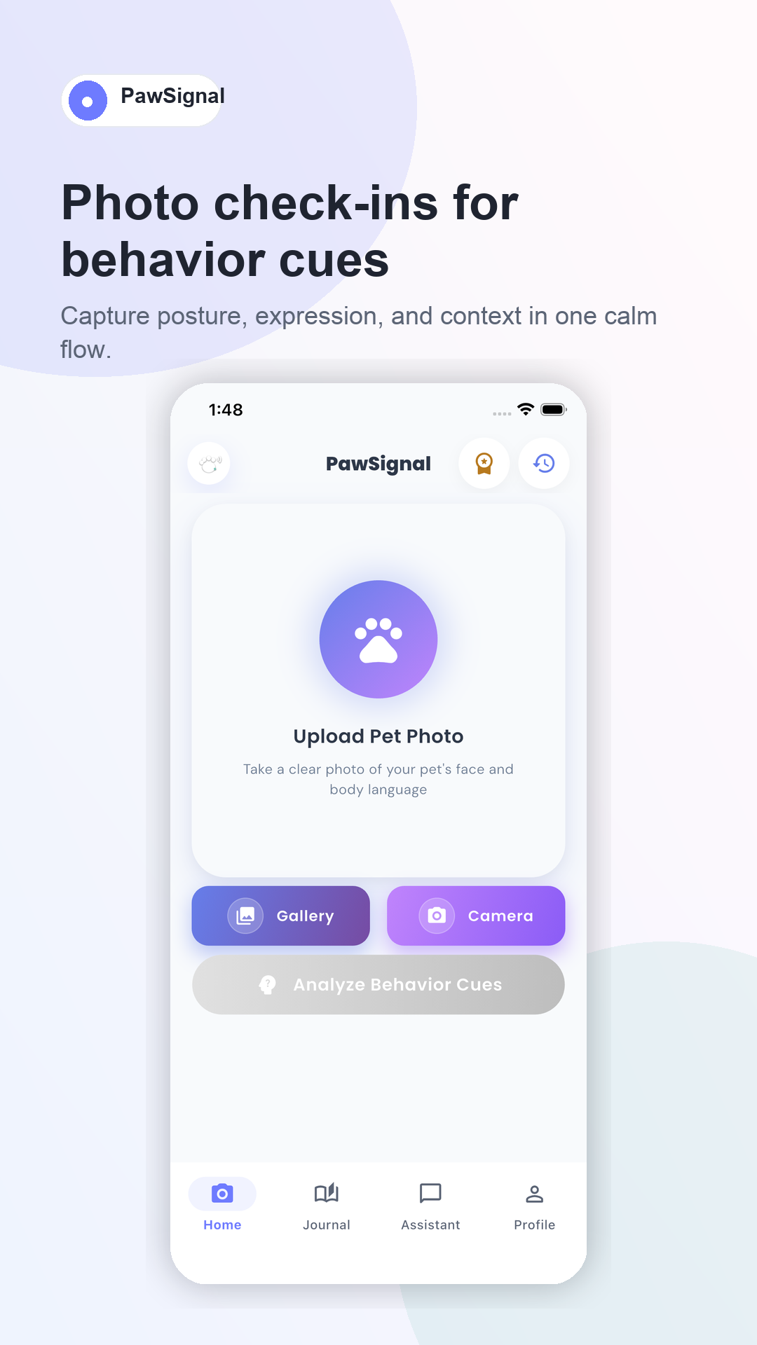 PawSignal app screen